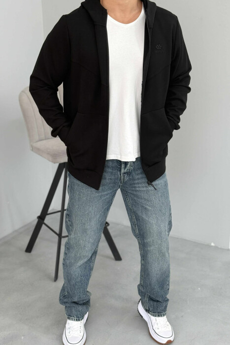 XHAKETË E THJESHTË NJË NGJYRËSHE PËR MESHKUJ NË NGJYRËN E ZEZË - KLAUDIO FASHION