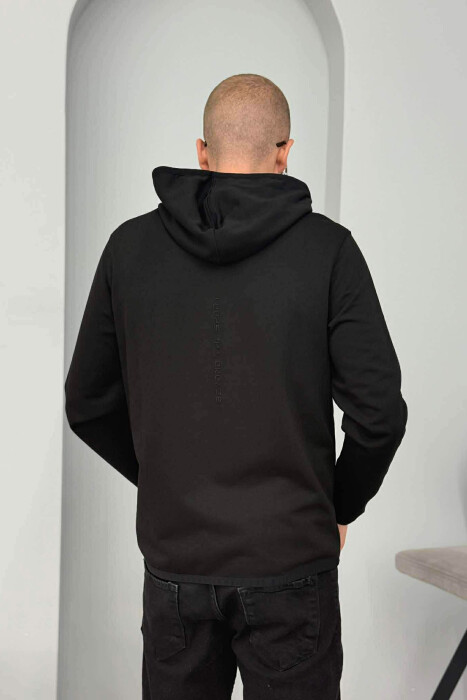 ONE COLOR SIMPLE MEN COTTON JACKETS BLACK/ E ZEZE - 3