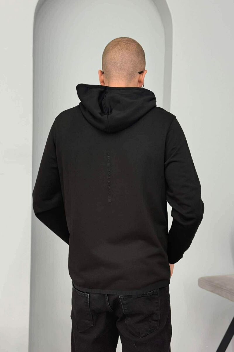 ONE COLOR SIMPLE MEN COTTON JACKETS BLACK/ E ZEZE - 3