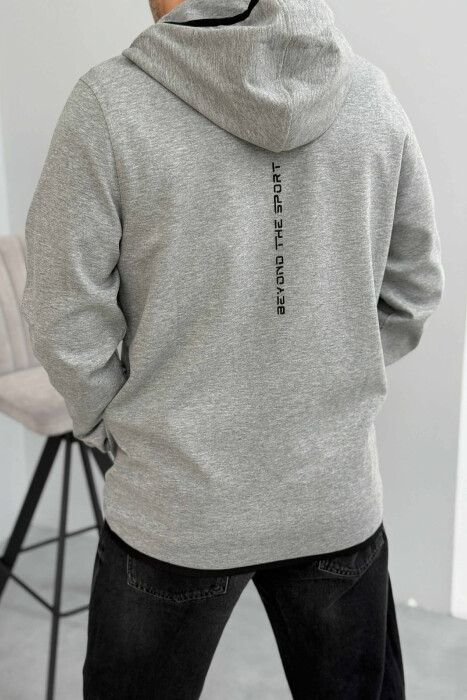ONE COLOR SIMPLE MEN COTTON JACKETS GREY/GRI - 3