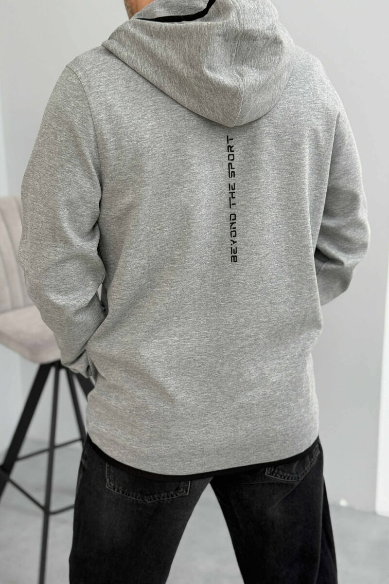 ONE COLOR SIMPLE MEN COTTON JACKETS GREY/GRI - 3