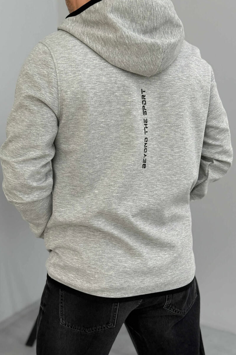 ONE COLOR SIMPLE MEN COTTON JACKETS LIGHT GREY/GZ - 4