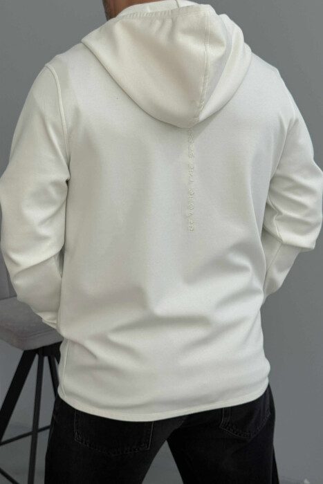 ONE COLOR SIMPLE MEN COTTON JACKETS WHITE-E BARDHE - 4