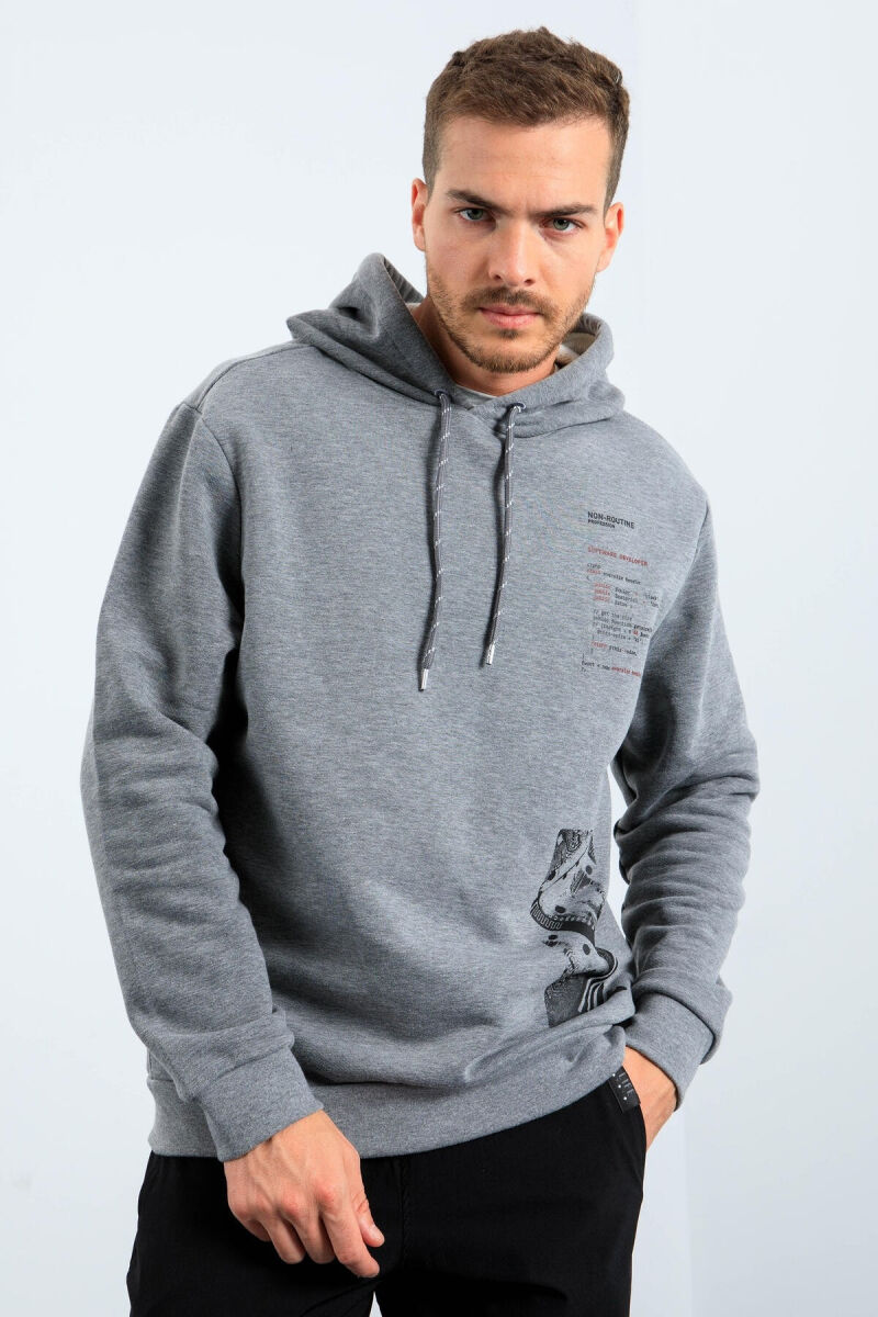 ONE COLOR SIMPLE MEN HODDIE GREY/GRI - 2