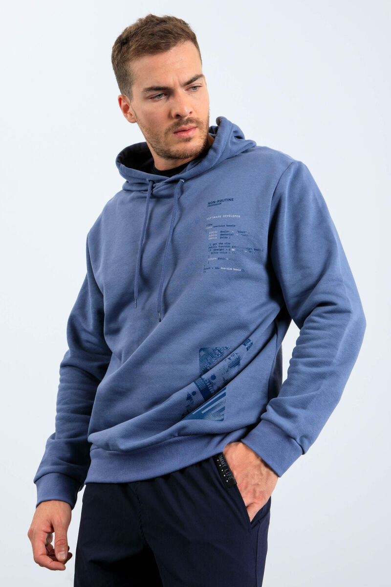 ONE COLOR SIMPLE MEN HODDIE LIGHTBLUE/BZ - 2