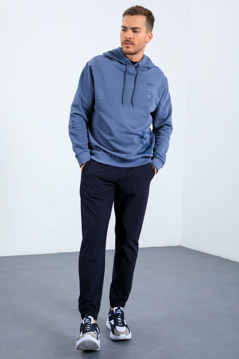 ONE COLOR SIMPLE MEN HODDIE LIGHTBLUE/BZ - 5