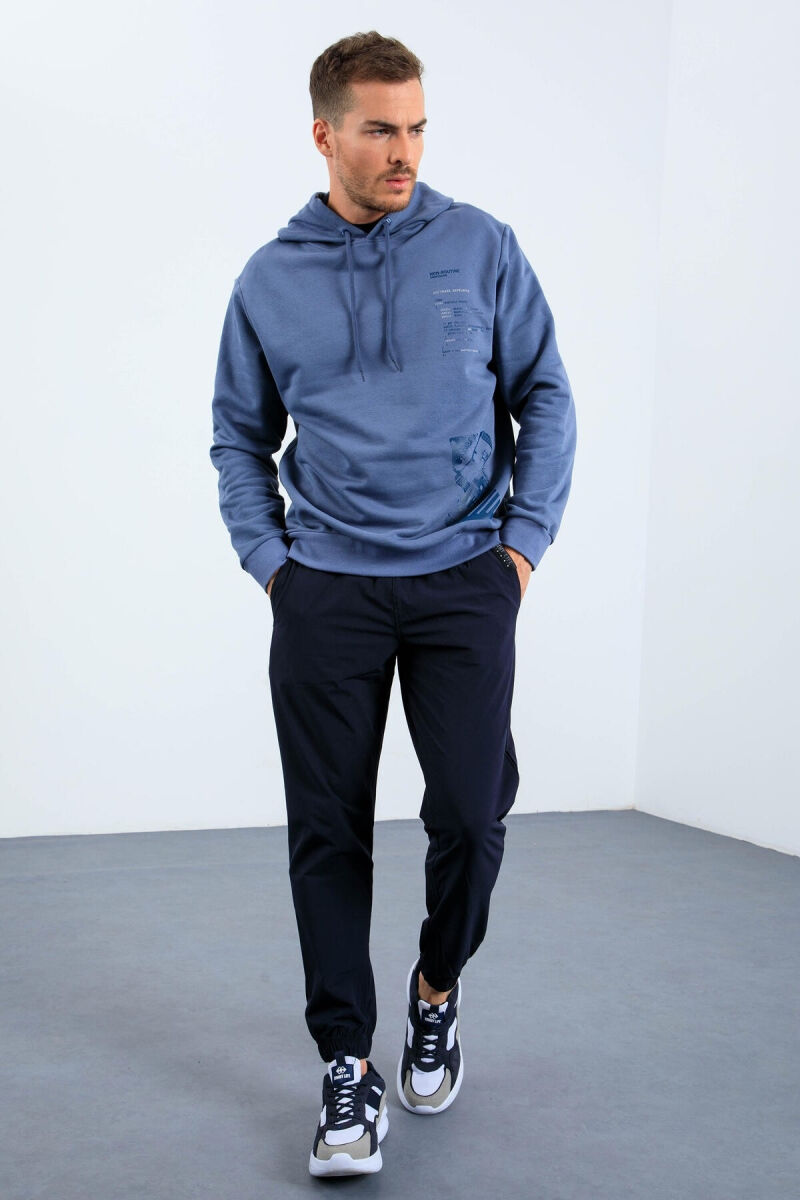 ONE COLOR SIMPLE MEN HODDIE LIGHTBLUE/BZ - 8