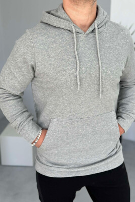 ONE COLOR SIMPLE MEN HOODIES GREY/GRI 