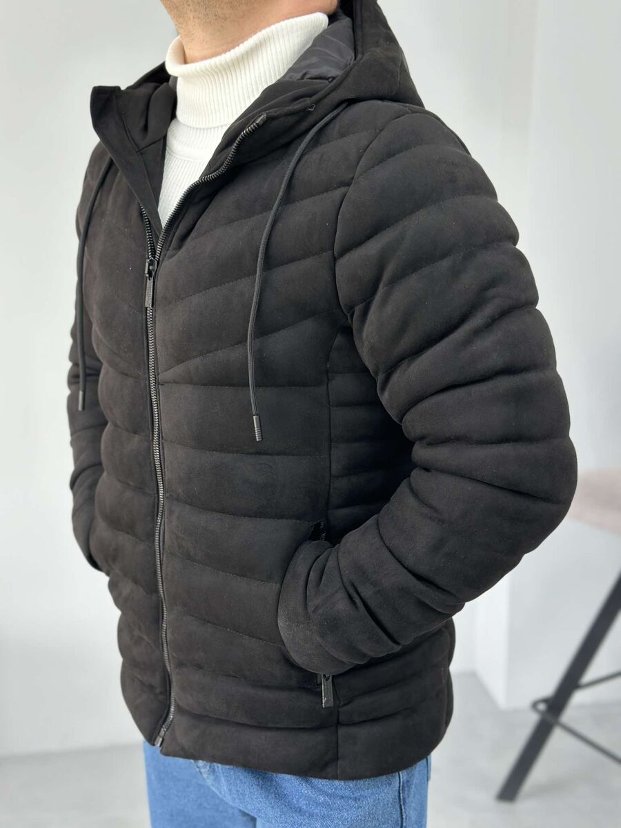 ONE COLOR MEN PUFFER JACKET BLACK/ E ZEZE - 5