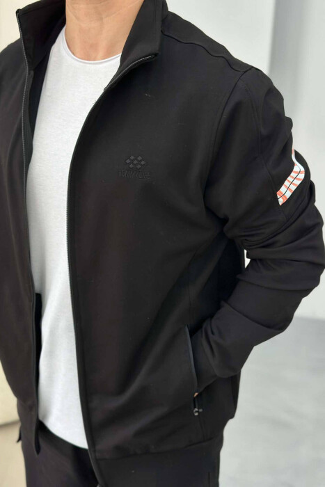 ONE COLOR SIMPLE MEN JACKET BLACK/ E ZEZE - 2