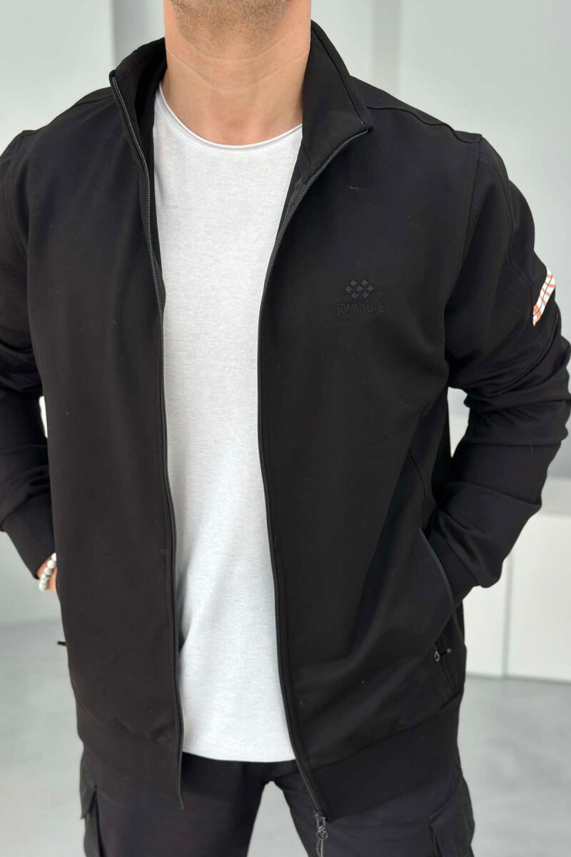 ONE COLOR SIMPLE MEN JACKET BLACK/ E ZEZE - 3