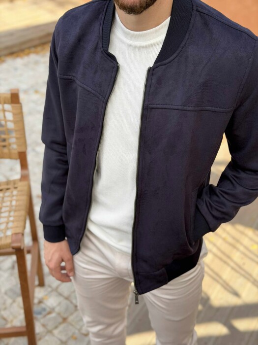 ONE COLOR SIMPLE MEN JACKET BLUE/BLU - 2