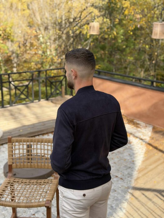 ONE COLOR SIMPLE MEN JACKET BLUE/BLU - 3