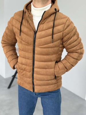 ONE COLOR MEN PUFFER JACKET BROWN/KAFE 