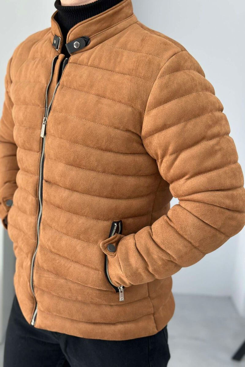 ONE COLOR MEN PUFFER JACKET BROWN/KAFE - 2