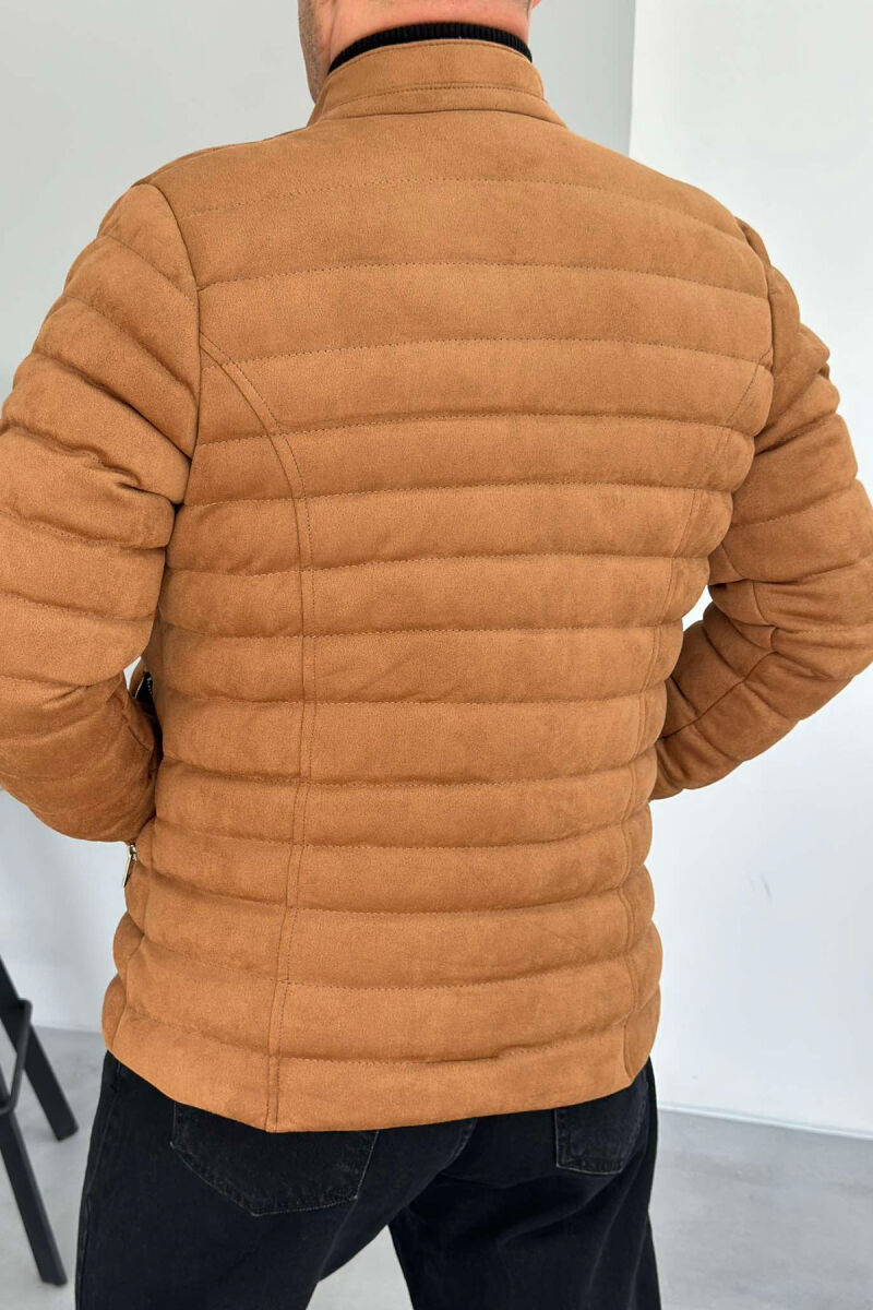 ONE COLOR MEN PUFFER JACKET BROWN/KAFE - 3