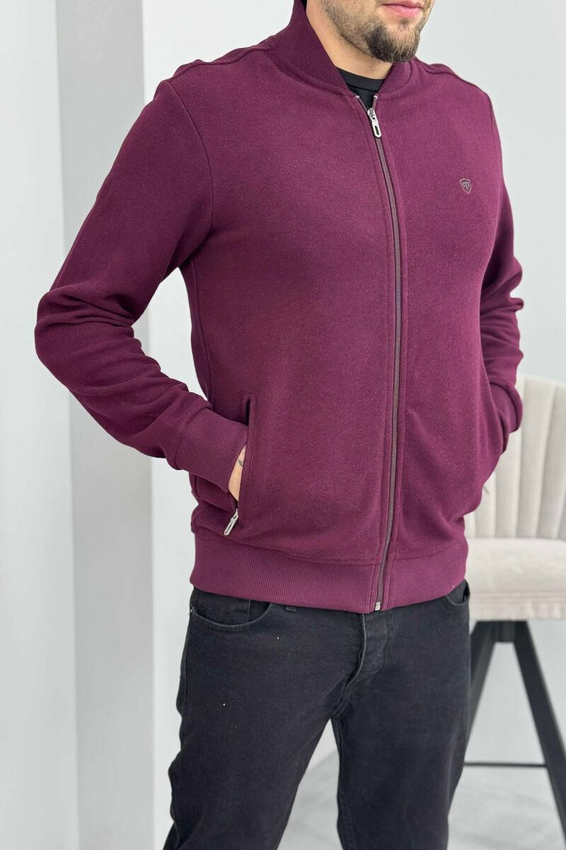 ONE COLOR SIMPLE MEN JACKET BURGUNDY/VISHNJE - 2
