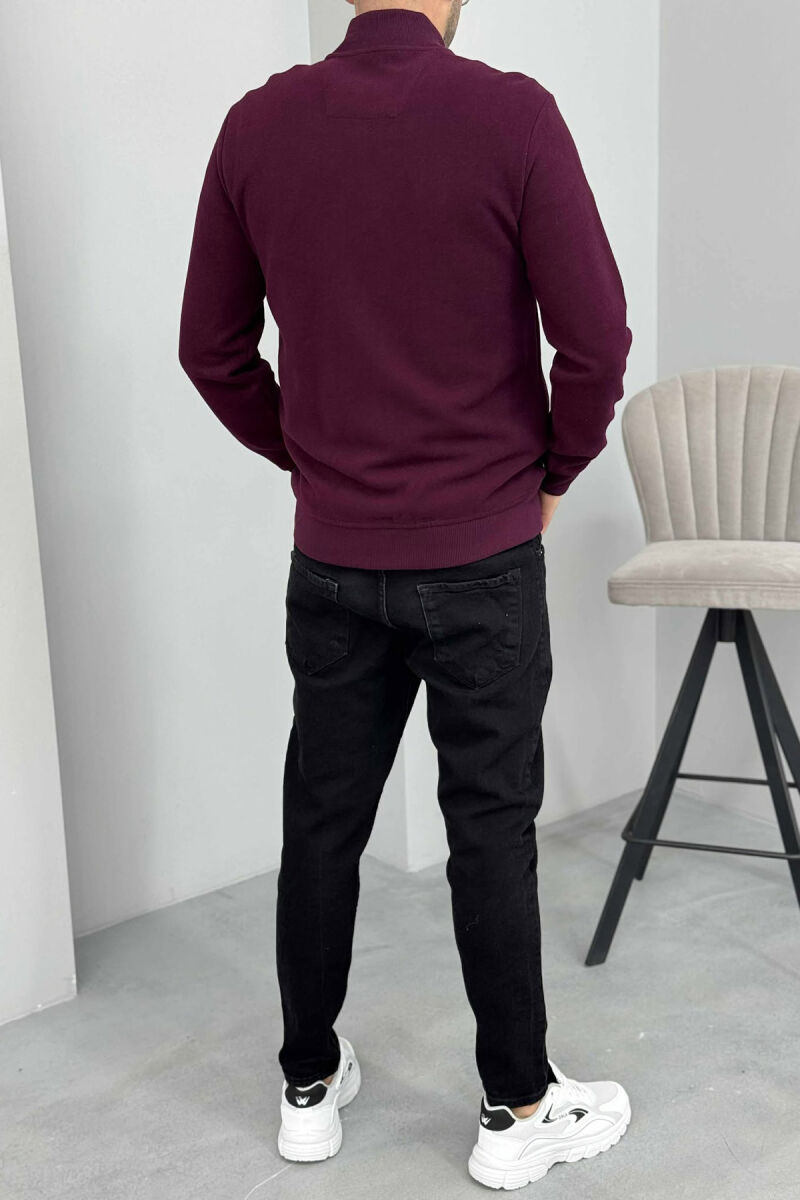 ONE COLOR SIMPLE MEN JACKET BURGUNDY/VISHNJE - 4