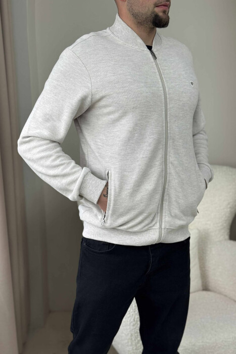 ONE COLOR SIMPLE MEN JACKET CREAM/KREM - 2