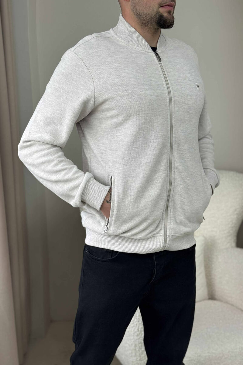 ONE COLOR SIMPLE MEN JACKET CREAM/KREM - 2