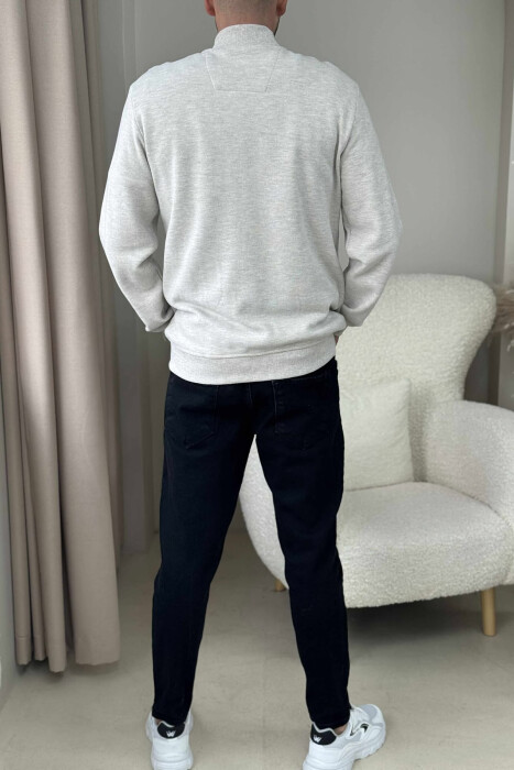 ONE COLOR SIMPLE MEN JACKET CREAM/KREM - 4