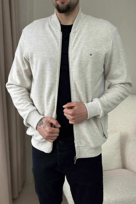 ONE COLOR SIMPLE MEN JACKET CREAM/KREM - 5