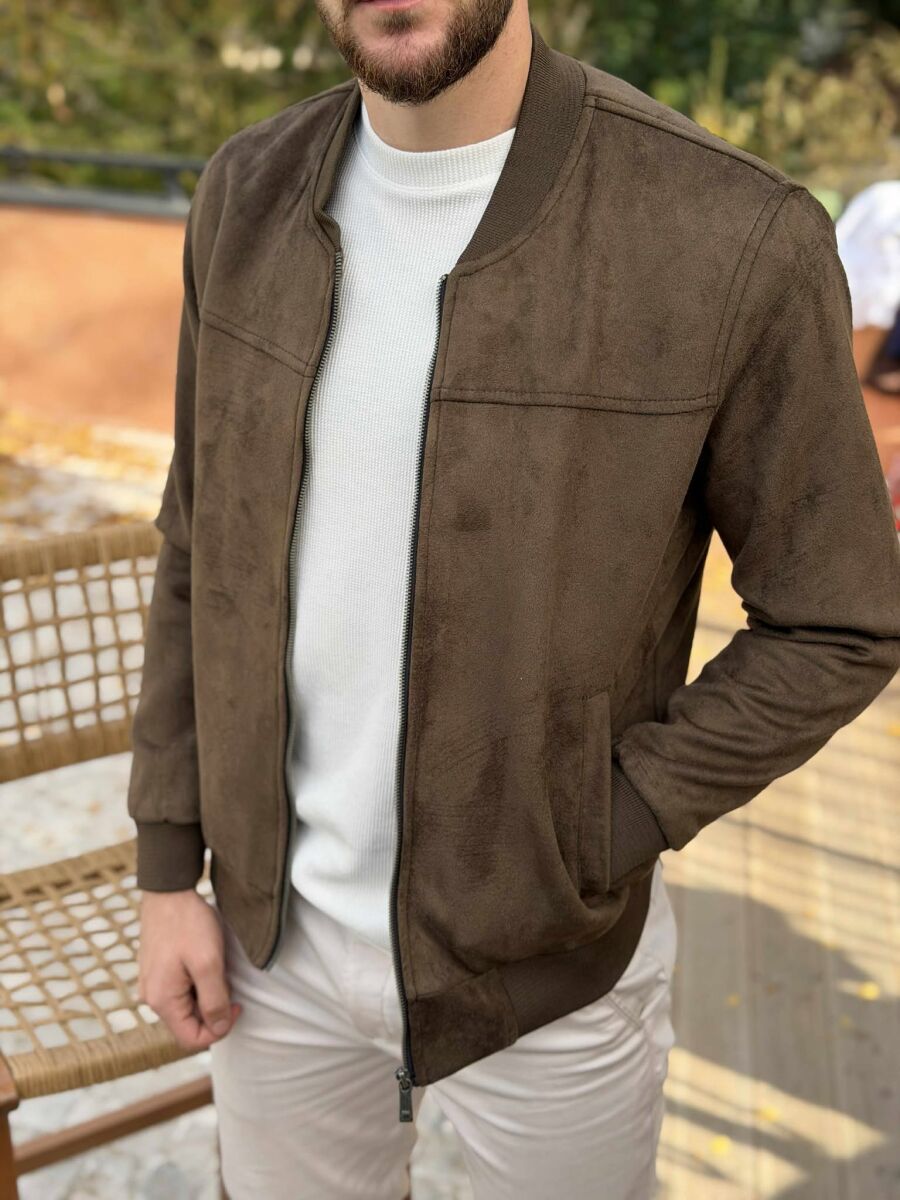 ONE COLOR SIMPLE MEN JACKET DARK GREEN/JEE - 2