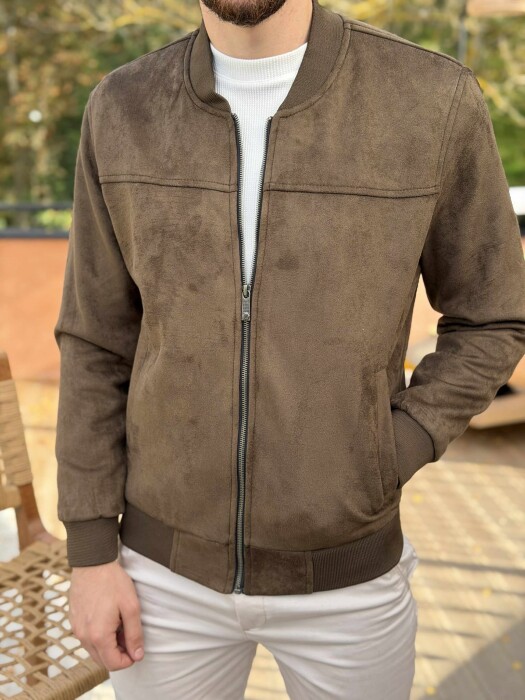 ONE COLOR SIMPLE MEN JACKET DARK GREEN/JEE - 3