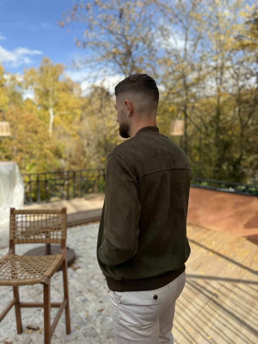 ONE COLOR SIMPLE MEN JACKET GREEN/JESHILE - 2