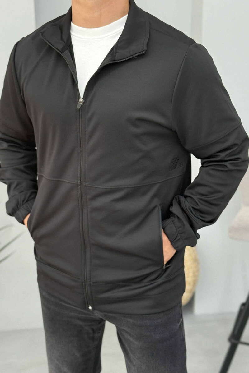 ONE COLOR SIMPLE MEN JACKETS BLACK/ E ZEZE - 3