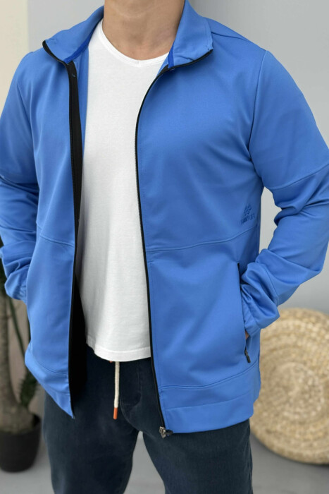 ONE COLOR SIMPLE MEN JACKETS LIGHTBLUE/BZ - 3