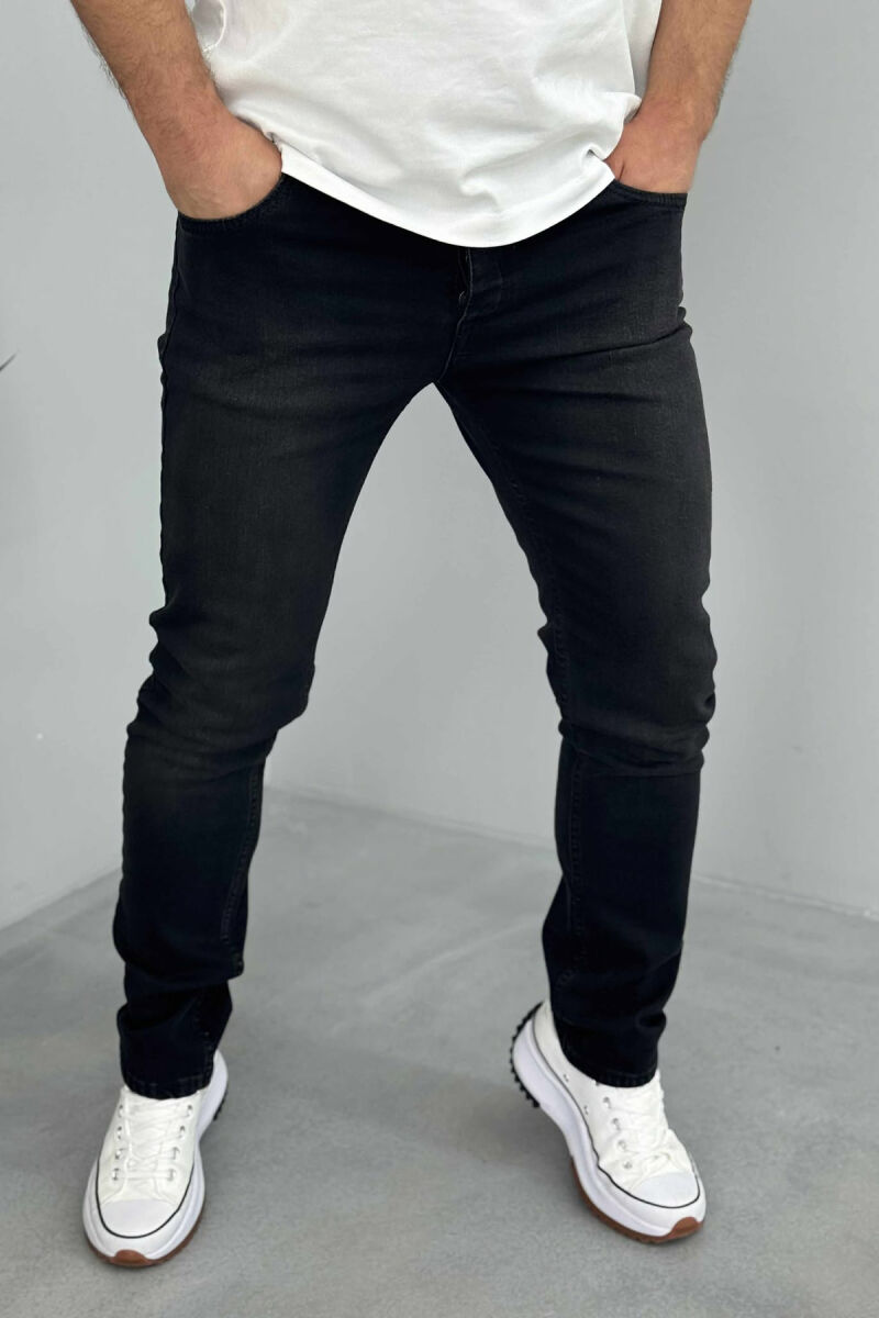 ONE COLOR SIMPLE MEN JEANS BLACK/ E ZEZE - 2