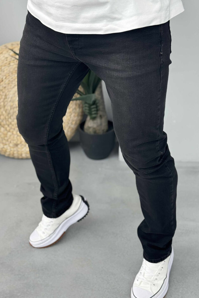 ONE COLOR SIMPLE MEN JEANS BLACK/ E ZEZE - 3