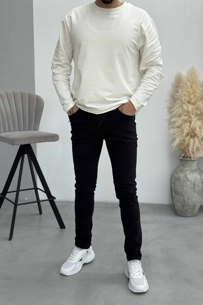 ONE COLOR SIMPLE MEN JEANS BLACK/ E ZEZE - 1