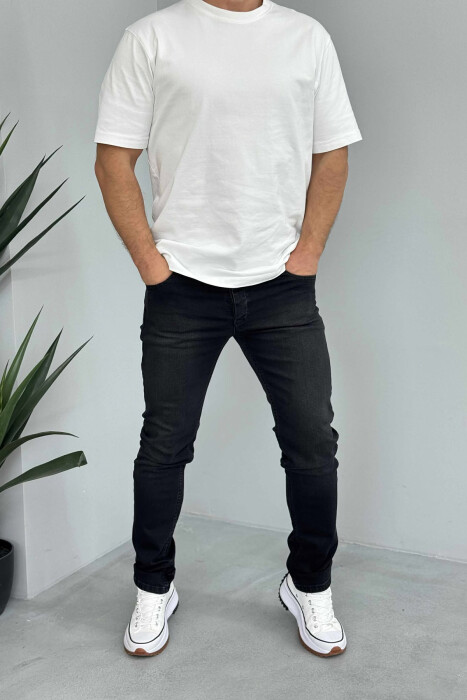 XHINSE TË THJESHTA NJË NGJYRËSHE PËR MESHKUJ NË NGJYRËN E ZEZË - KLAUDIO FASHION