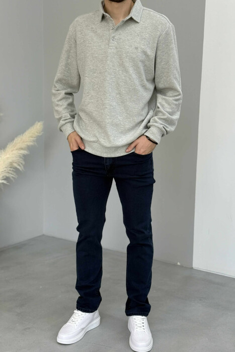 XHINSE TË THJESHTA NJË NGJYRËSHE PËR MESHKUJ NË NGJYRË BLU - KLAUDIO FASHION