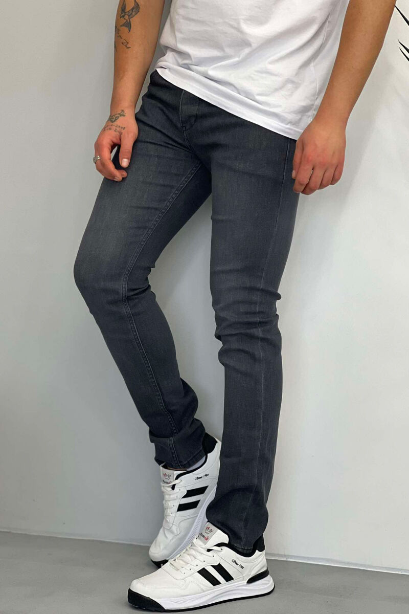 ONE COLOR SIMPLE MEN JEANS DARK GREY/GEE - 3