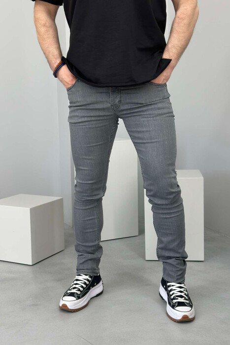ONE COLOR SIMPLE MEN JEANS GREY/GRI - 3