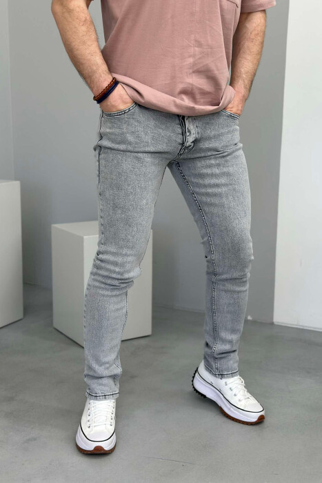 ONE COLOR SIMPLE MEN JEANS LIGHT GREY/GZ - 3