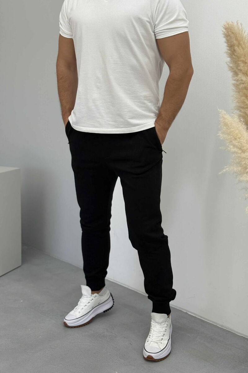 ONE COLOR SIMPLE MEN JOGGERS BLACK/ E ZEZE - 1