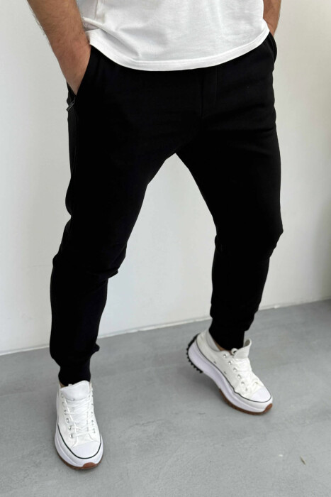 ONE COLOR SIMPLE MEN JOGGERS BLACK/ E ZEZE - 3