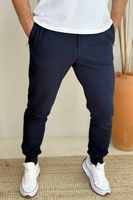 ONE COLOR SIMPLE MEN JOGGERS BLUE/BLU - 3