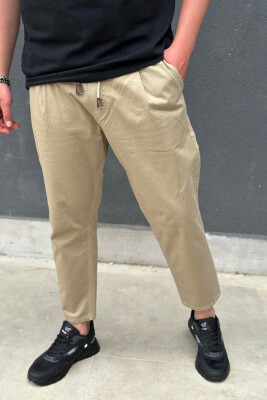 ONE COLOR SIMPLE MEN PANTS BEIGE/BEZHE 