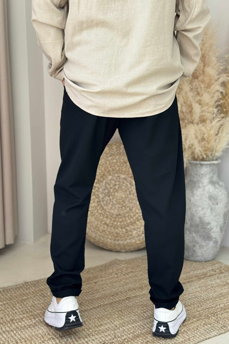 ONE COLOR SIMPLE MEN PANTS BLACK/ E ZEZE - 3