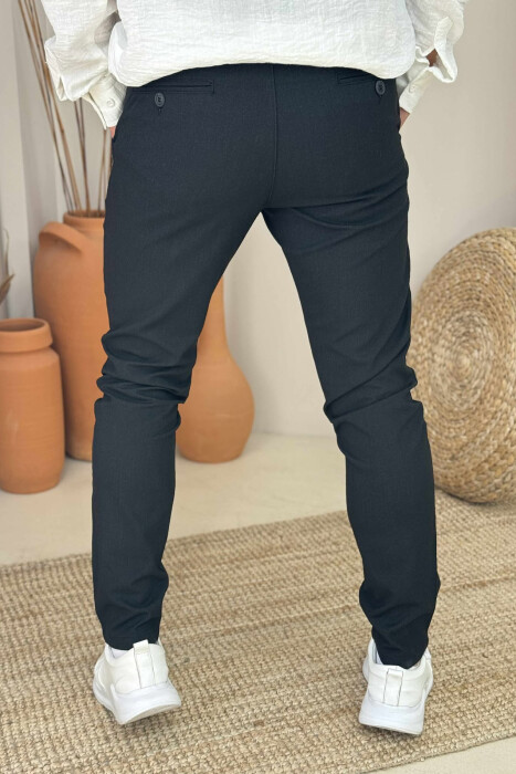 ONE COLOR SIMPLE MEN PANTS BLACK/ E ZEZE - 2