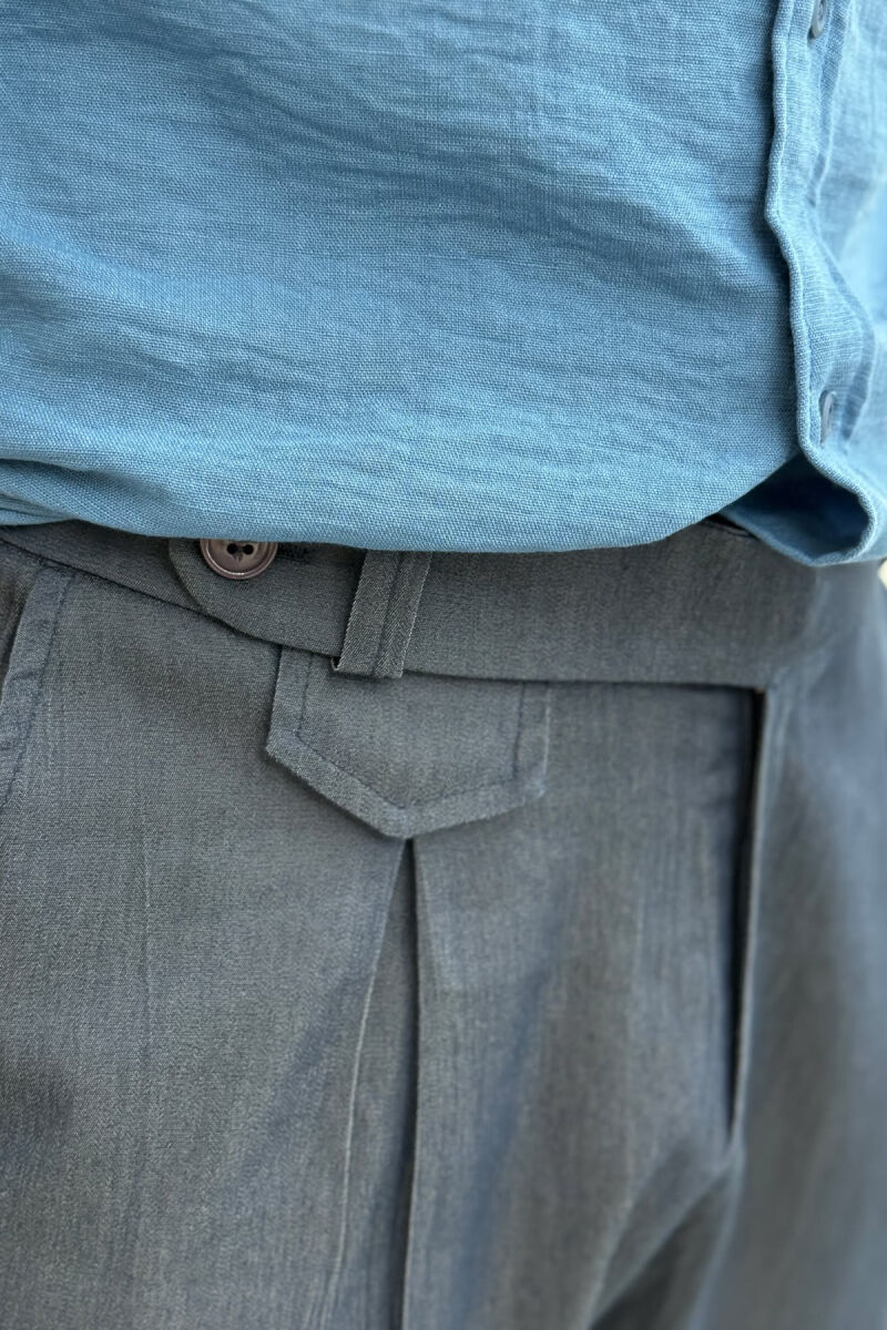 ONE COLOR SIMPLE MEN PANTS DARK BLUE/BEE - 5