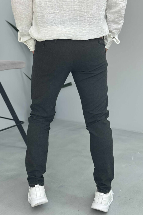 ONE COLOR SIMPLE MEN PANTS DARK GREY/GEE - 3