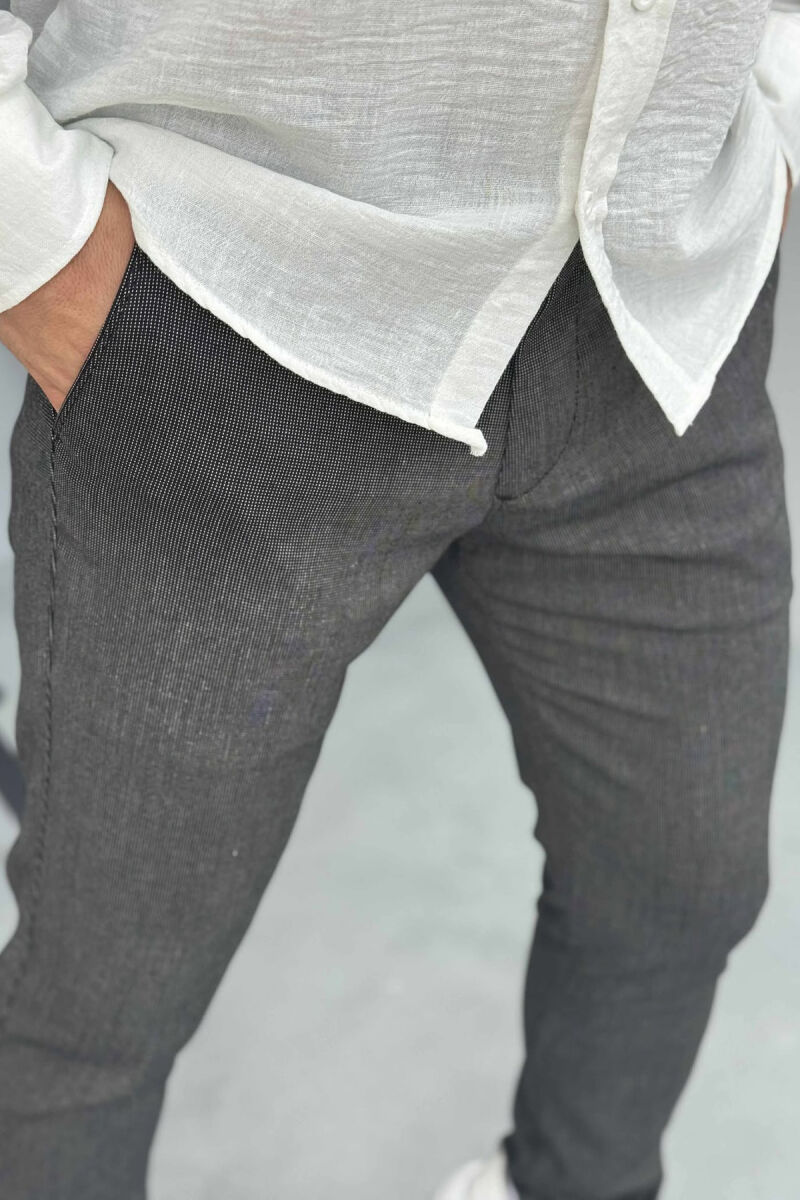 ONE COLOR SIMPLE MEN PANTS DARK GREY/GEE - 3