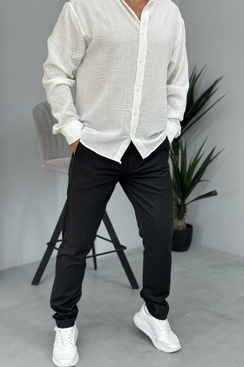 ONE COLOR SIMPLE MEN PANTS DARK GREY/GEE - 1