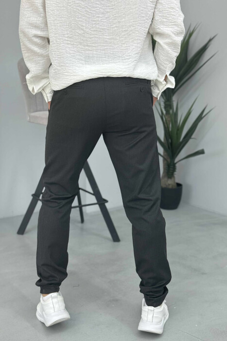 ONE COLOR SIMPLE MEN PANTS DARK GREY/GEE - 4